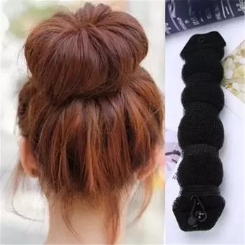 Женская укладка волос, волшебная губка, приспособление для создания пучков, пончик, кольцо, пенопластовый инструмент для плетения, для женщин, аксессуары для волос своими руками