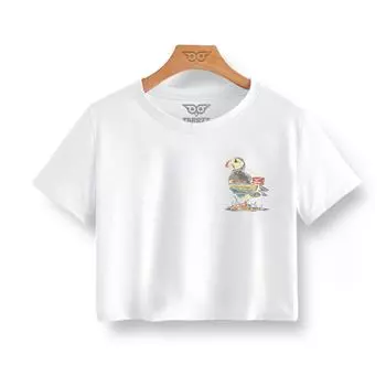 Женская укороченная футболка с коротким рукавом с принтом фламинго, летний модный укороченный топ, женская хлопковая укороченная футболка, однотонная повседневная женская футболка, Tarrzzcom