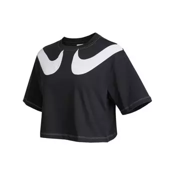 Женская укороченная футболка с логотипом Nike Sportswear Swoosh, черные DD5591-010 L