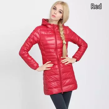 Женская ультралегкая куртка с капюшоном, тонкая парка с длинным рукавом, пальто S армия зеленый