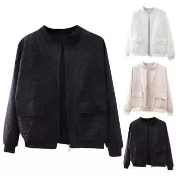 Женская ультралегкая укороченная бейсбольная куртка XXL белый