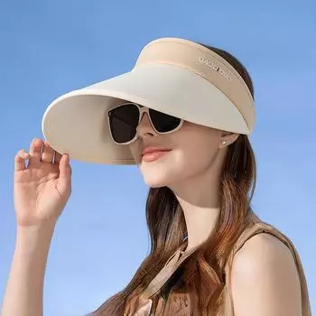 Женская уличная двухцветная складная солнцезащитная шляпа с большими полями и пустая шляпа от солнца