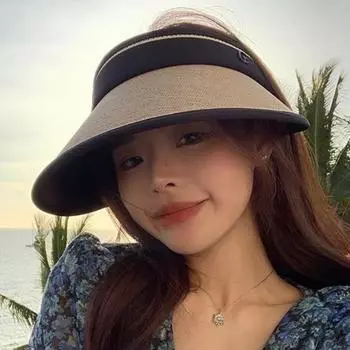 Женская уличная шляпа с расширенными полями, защита лица, регулируемая пряжка, защита от УФ-лучей, складная солнцезащитная кепка с пустым верхом для садоводства и путешествий хаки