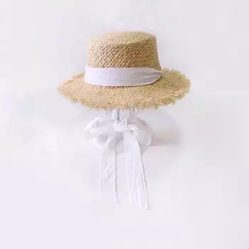 Женская уличная солнцезащитная шляпа Shade Big Edge Broken Edge Lafite Straw Tide Hat Beach Lady Windproof Cool Hat average size