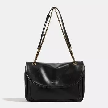 Женская универсальная черная сумка-мессенджер - элегантная, модная, оригинальный дизайн, большая сумка через плечо 31cm*10cm*21cm коричневый