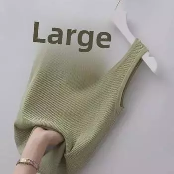 Женская универсальная майка без рукавов с защитой от воздействия внешней среды – новый летний топ с нитками M (75-90 lbs) белый