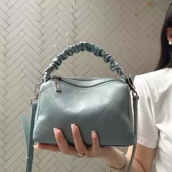 Женская универсальная сумка через плечо с цепочкой, модная плиссированная сумка-подушка для переноски вручную 21x7x15cm аэро