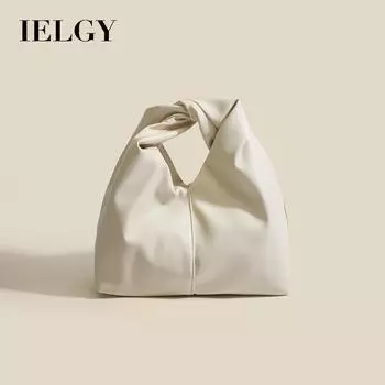 Женская универсальная сумка IELGY для пригородных поездок, модная модная нишевая сумка, плиссированная сумка-облако из мягкой кожи чёрный