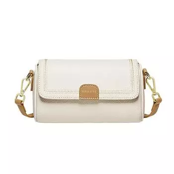 Женская универсальная сумка-мессенджер из натуральной кожи (21,5*11*13 см) 612341012 белый