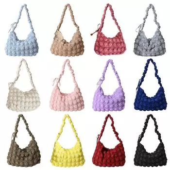 Женская универсальная сумка на ремне, модная пухлая сумка под подмышками, легкая повседневная сумка для свиданий белый