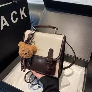 Женская универсальная сумка подмышкой в студенческом стиле - модная сумка через плечо и сумка-мессенджер на осень/зиму 2025 года для поездок на работу without pendant чёрный