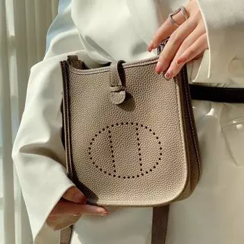 Женская универсальная сумка, сумка через плечо Diagonal, высококачественная мини-сумка через плечо Togo из воловьей кожи с верхним слоем, маленькая большая сумка из натуральной кожи