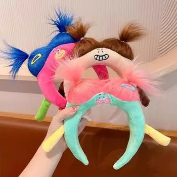 Женская уродливая забавная кукольная повязка на голову шпилька для волос DIY прическа регулируемый размер повязка на голову уродливая розовый