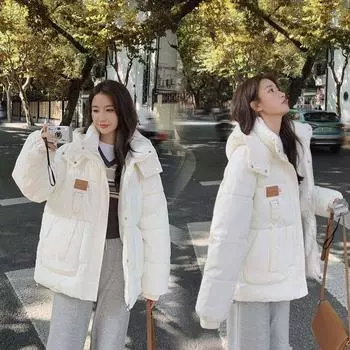 Женская утепленная куртка большого размера на осень и зиму с капюшоном, свободная, однотонная, с тонкой молнией, верхняя одежда 2XL