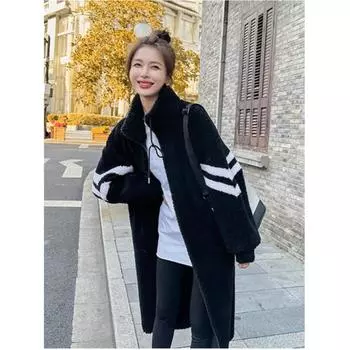 Женская утепленная свободная куртка с утеплителем и подкладкой на осень и зиму, удлиненная толстовка 4XL