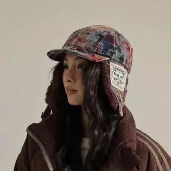 Женская утепленная утепленная шапка-пилот для защиты ушей от холода, японская модная брендовая лыжная шапка Lei Feng для мужчин