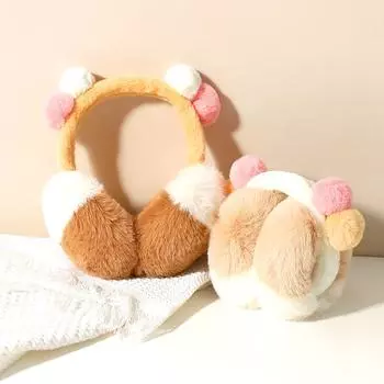 Женская утолщенная повязка на голову, утепленные уши из искусственного меха, плюшевые наушники, зимние милые пушистые наушники