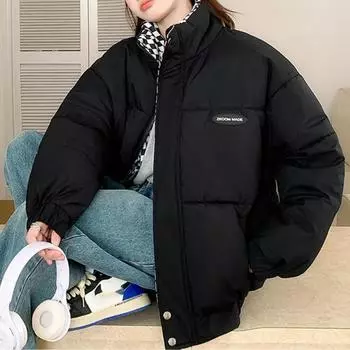 Женская утолщенная теплая парка на осень-зиму, женская повседневная однотонная свободная короткая куртка с большим карманом и капюшоном, верхняя одежда S белый