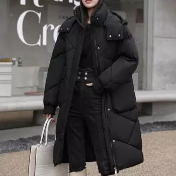 Женская утолщенная теплая парка на осень-зиму, женская повседневная однотонная свободная короткая куртка с большим карманом и капюшоном, верхняя одежда M серый