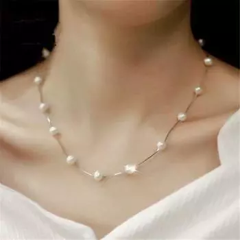 Женская вечеринка из искусственного жемчуга, очаровательная цепочка, колье, короткое ожерелье, ювелирный подарок