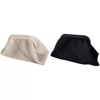 Женская вечерняя сумка-клатч, стильная сумка через плечо, простая сумка-саквояж (бежевый)