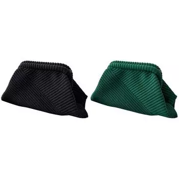 Женская вечерняя сумка-клатч, стильная сумка через плечо, простая сумка-саквояж (черный)