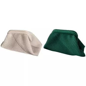 Женская вечерняя сумка-клатч, стильная сумка через плечо, простая сумка-саквояж (бежевый)