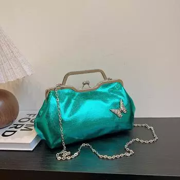 Женская вечерняя сумочка золотистого цвета клатч наплечная сумка через плечо сумка через плечо мода