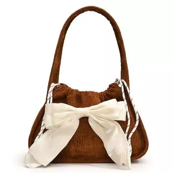 Женская вельветовая элегантная сумка с ручкой сверху для путешествий на открытом воздухе (зеленый)