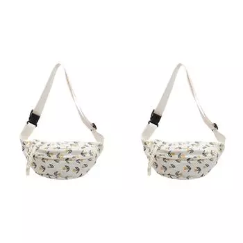 Женская вельветовая поясная сумка с регулируемым ремнем и поясной сумкой для спорта (Тюльпан)