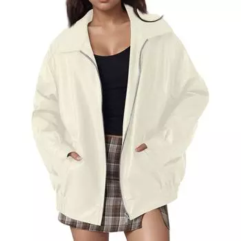 Женская вельветовая рубашка, блузка с длинным рукавом, повседневная куртка, пальто с карманами L бежевый