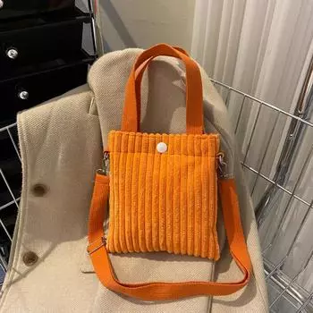 Женская вельветовая сумка-ведро на молнии, модная сумка на одно плечо, маленькая квадратная сумка через плечо, новая мини-сумка, женский кошелек