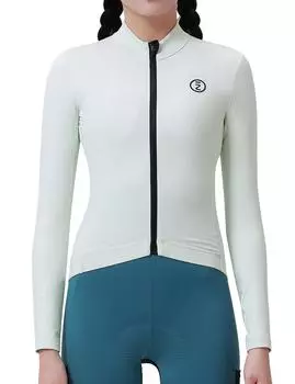 Женская веломайка INBIKE, зимняя, с флисовой подкладкой, с высокой талией и длинными рукавами, в стиле ретро, столкновением цветов L белый