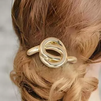 Женская веревка для волос с металлическим геометрическим декором, эластичная резинка для волос, бесследный держатель для хвоста, головной убор, аксессуары для волос