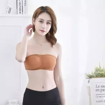 Женская верхняя часть трубки со сборками на спине, однотонная цельная съемная верхняя часть трубки из губки One Size