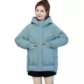 Женская верхняя одежда, пальто с капюшоном, куртка, зимнее пальто, повседневные парки, осенняя теплая женская молния M белый