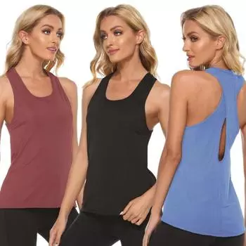 Женская верхняя рубашка для йоги через плечо Женская футболка для йоги, спорта, бега, майка, рубашка для йоги M