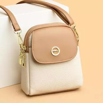 Женская вертикальная сумка через плечо из мягкой кожи 2024 года — простая, модная, универсальная