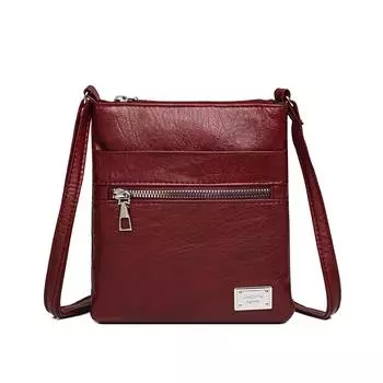 Женская вертикальная сумка через плечо с кошельком для мобильного телефона и монет красный