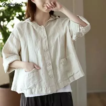 Женская весенне-летняя куртка, свободная повседневная однотонная куртка в стиле ретро с солнцезащитным кремом, тонкая дышащая куртка с капюшоном 3XL белый