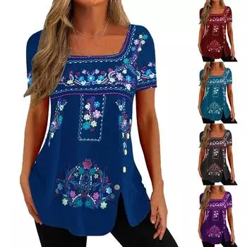 Женская весенне-летняя модная повседневная однотонная свободная футболка с коротким рукавом и круглым вырезом на пуговицах L чёрный