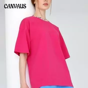 Женская весенне-летняя новая однотонная футболка из хлопка с короткими рукавами, свободные универсальные топы M белый