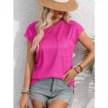 Женская весенне-летняя повседневная футболка с круглым вырезом, топ S белый