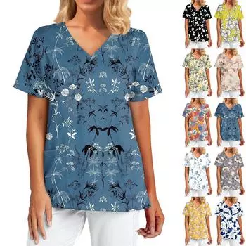 Женская весенне-летняя повседневная однотонная свободная футболка с круглым вырезом и коротким рукавом XXXXXL серый