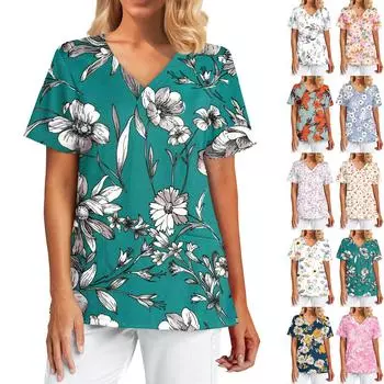 Женская весенне-летняя повседневная однотонная свободная футболка с круглым вырезом и коротким рукавом L бежевый