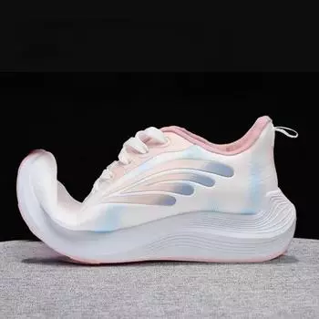 Женская весенне-летняя противоскользящая прочная и дышащая повседневная обувь на мягкой подошве, универсальная ультралегкая женская обувь для бега 36 чёрный