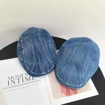 Женская весенне-летняя уличная кепка с солнцезащитным козырьком и буквами, новая модная универсальная бейсболка с мягким верхом M56-58cm синий