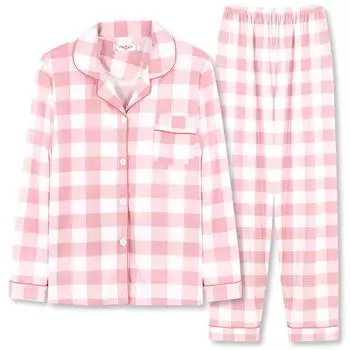 Женская весенне-осенняя домашняя пижама, комплект одежды для сна, комплект с длинными рукавами, повседневный дышащий комплект для сна, домашний декор XXL