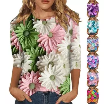 Женская весенне-осенняя и летняя симпатичная толстовка с капюшоном и тремя цветочными узорами, легкий пуловер, женская толстовка для бега, женская трикотажная толстовка с длинным рукавом S