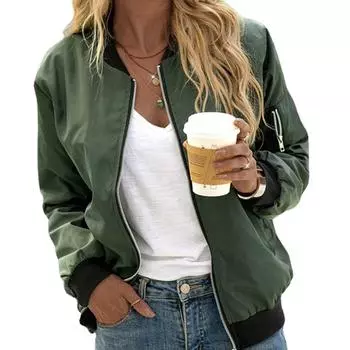 Женская весенне-осенняя куртка-пилот большого размера, повседневная офисная куртка, тонкая куртка на молнии 3XL